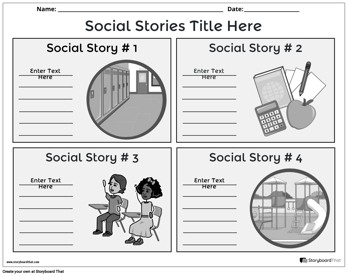 Free Social Story Templates Create Customize Easily