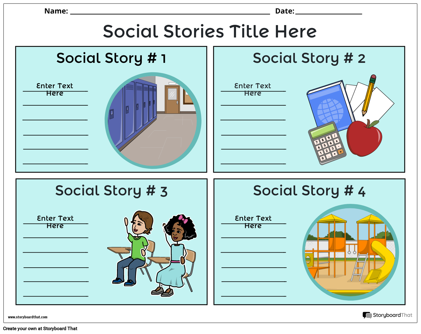 Free Printable Social Stories Worksheets