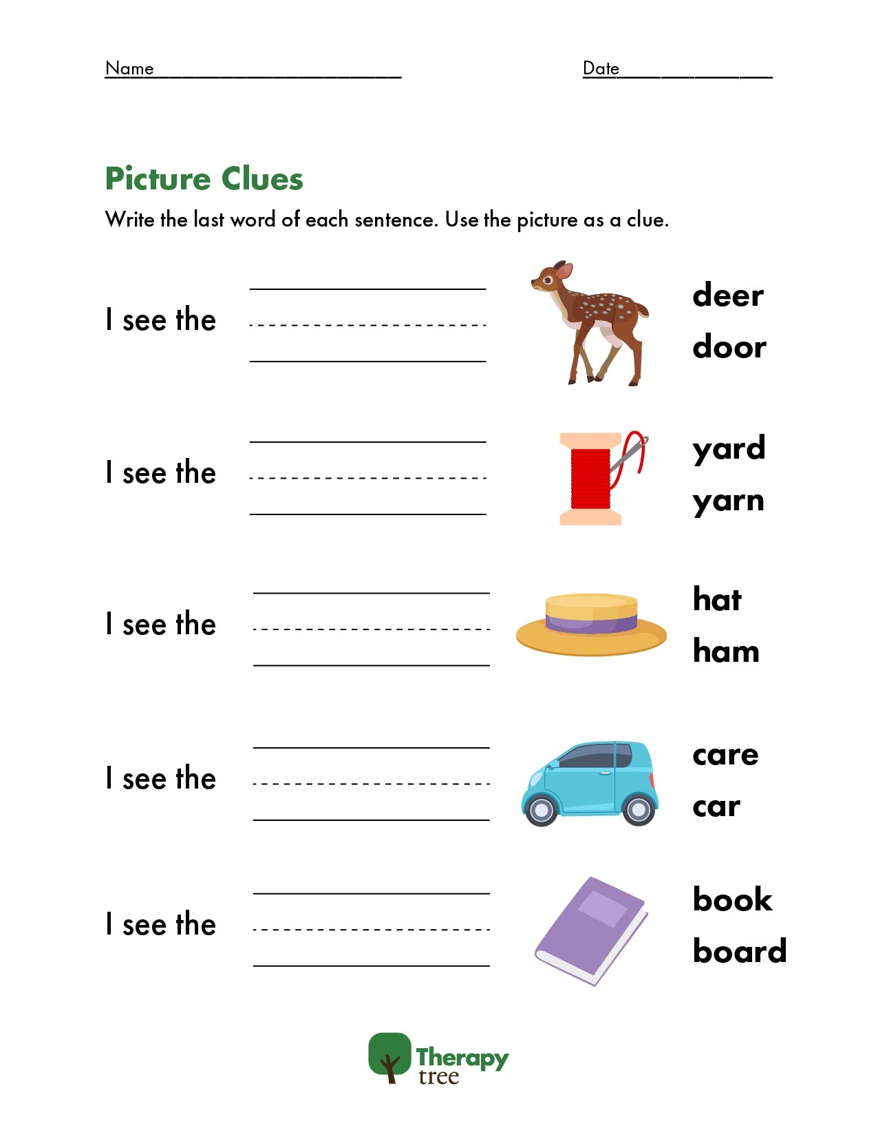 Printable Speech Therapy Worksheets For Adults