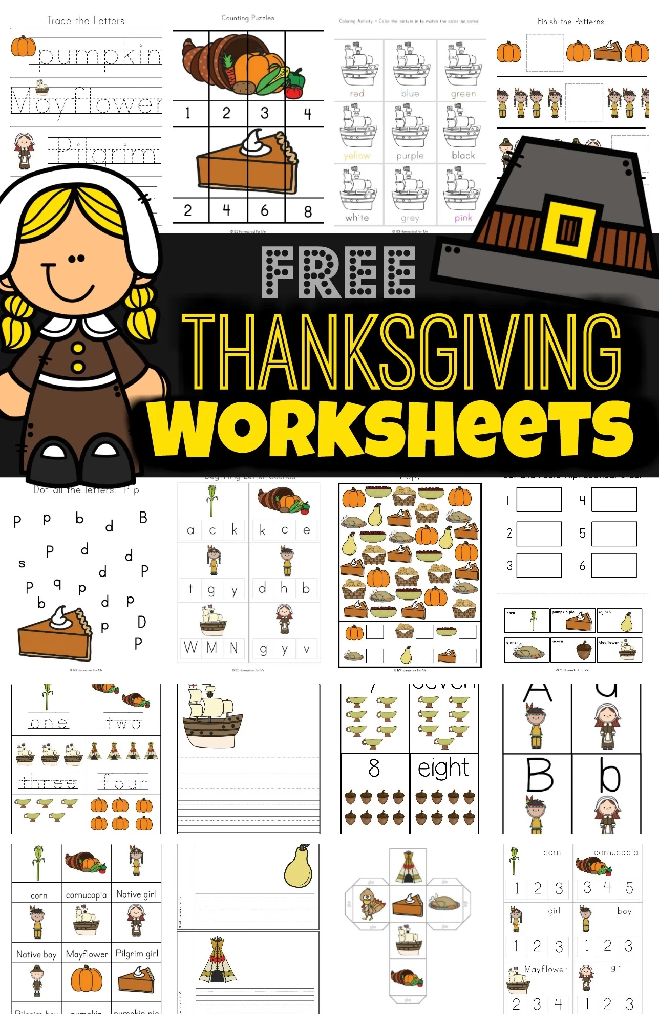 FREE Thanksgiving Worksheets For Kids FREE Thanksgiving Worksheets For Kids