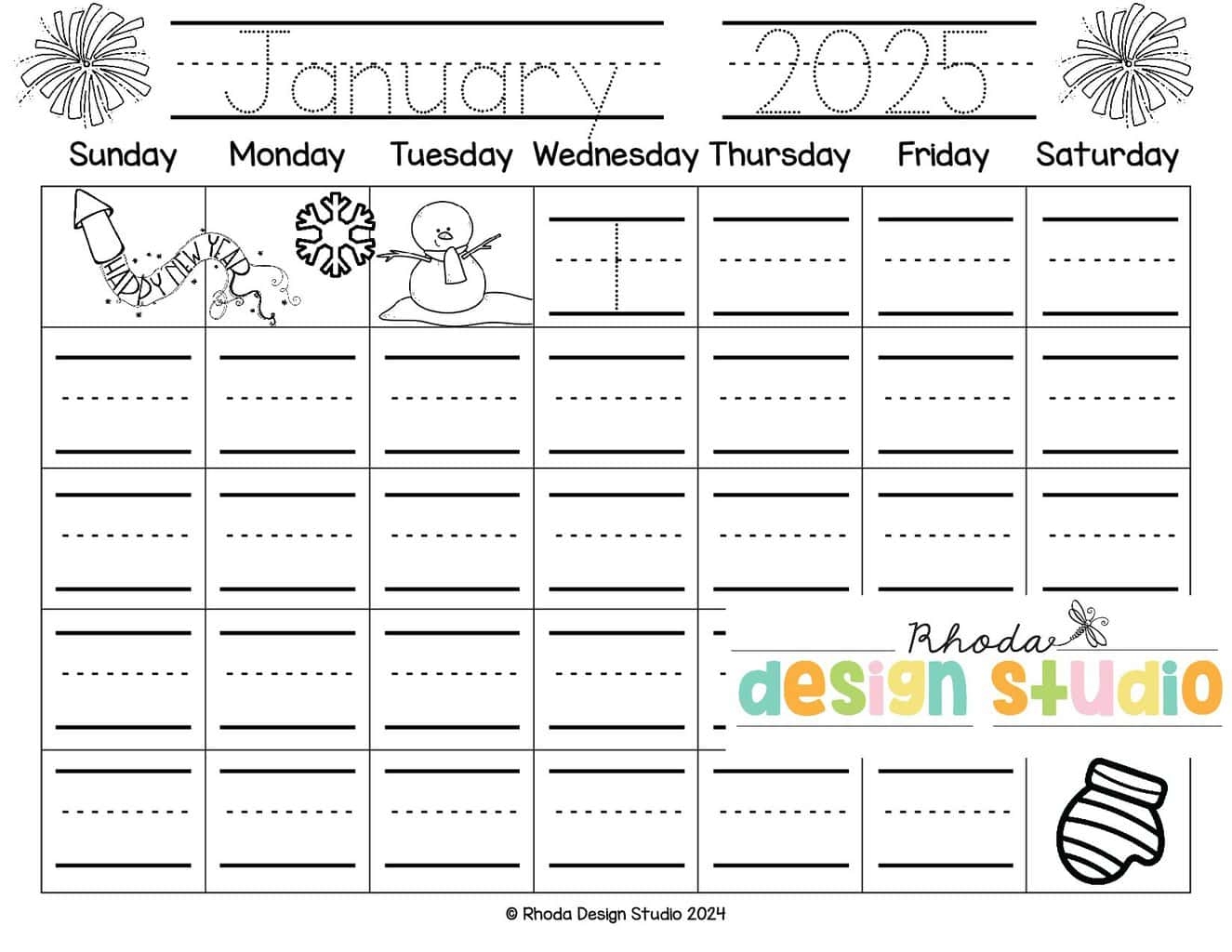 Printable Preschool Calendar Templates