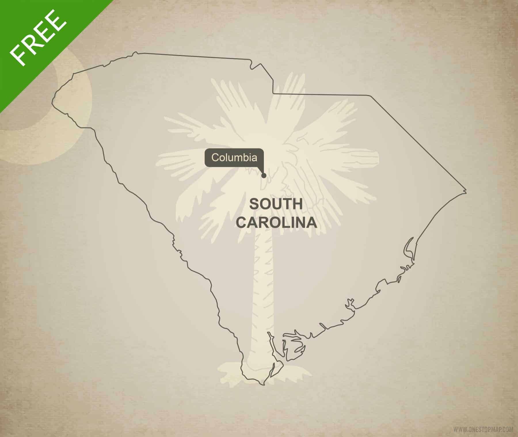 Free Printable Map Of South Carolina