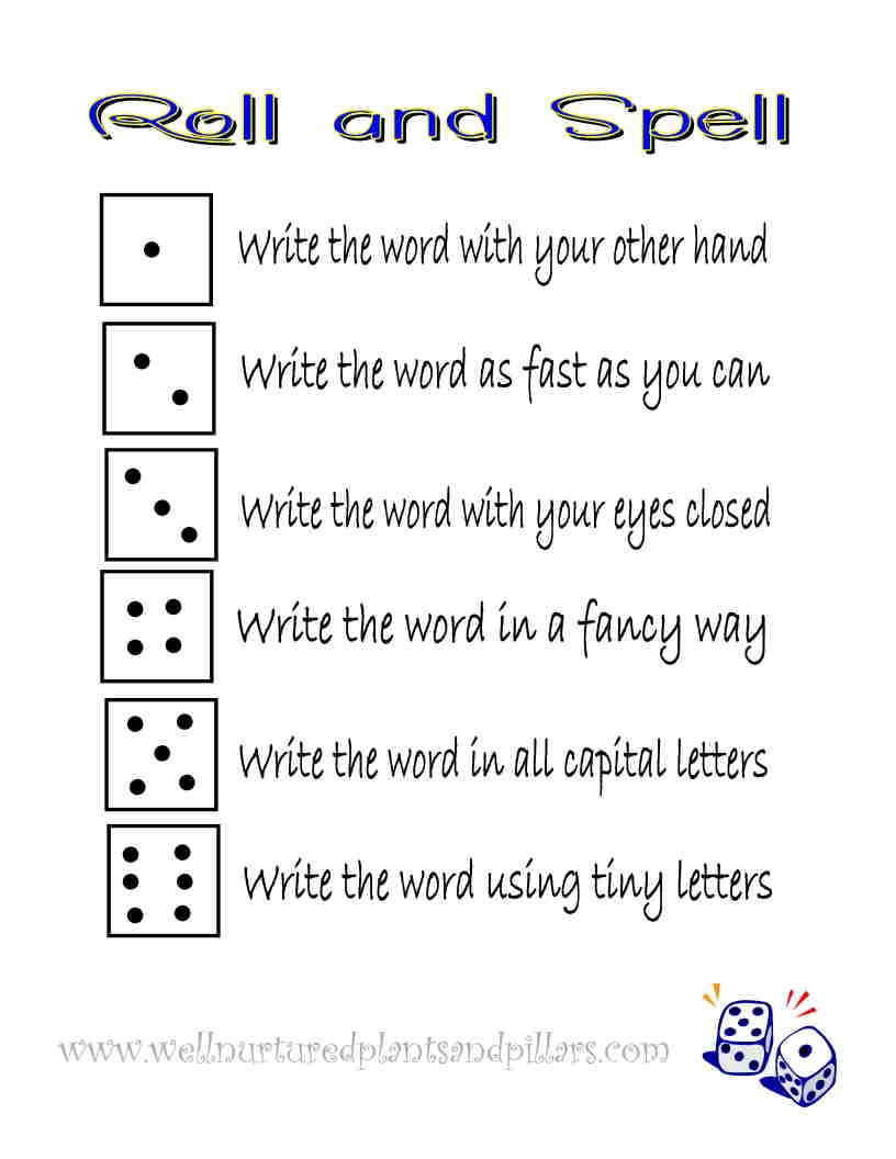 Printable Fun Spelling Worksheets Printable Fun Spelling Worksheets