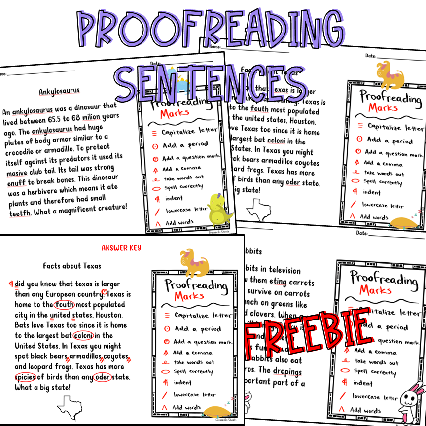 FREEBIE Proofreading Sentences Made By Teachers FREEBIE Proofreading Sentences Made By Teachers