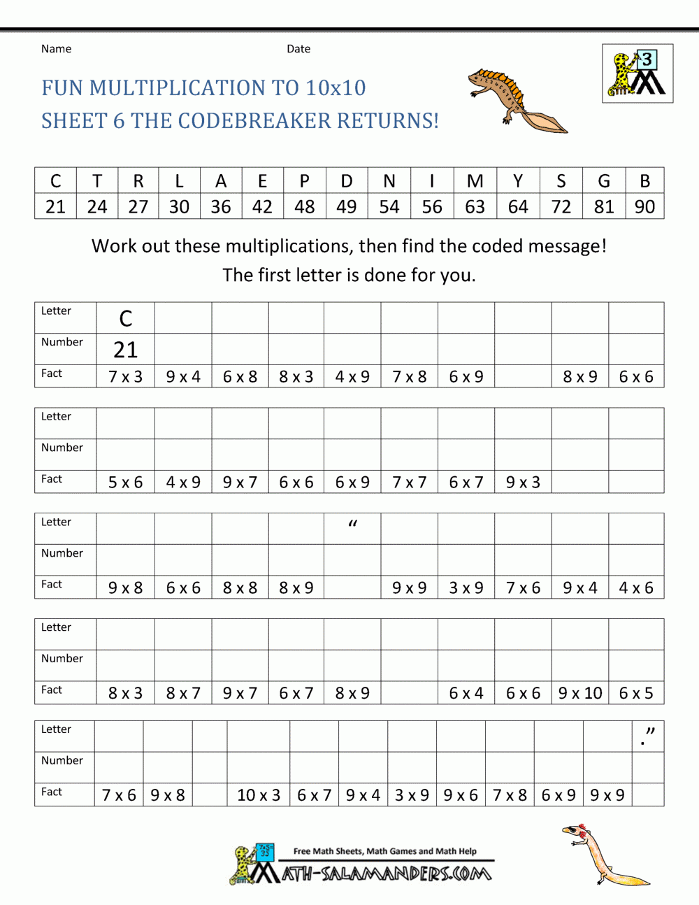 Fun Printable Worksheets