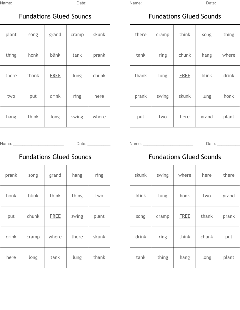 Fundations Printable Worksheets