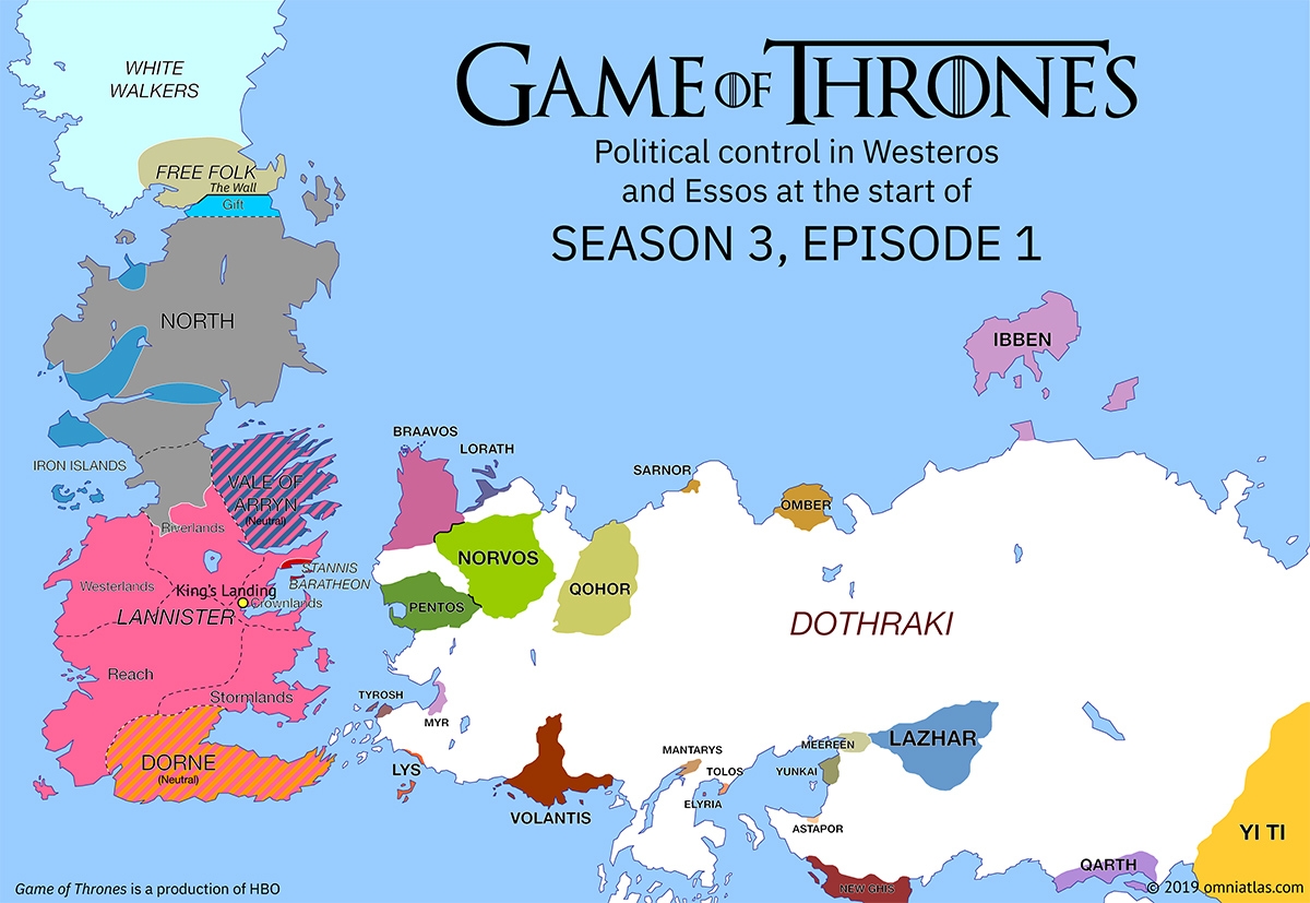 Game Of Thrones Mapped By Season Omniatlas