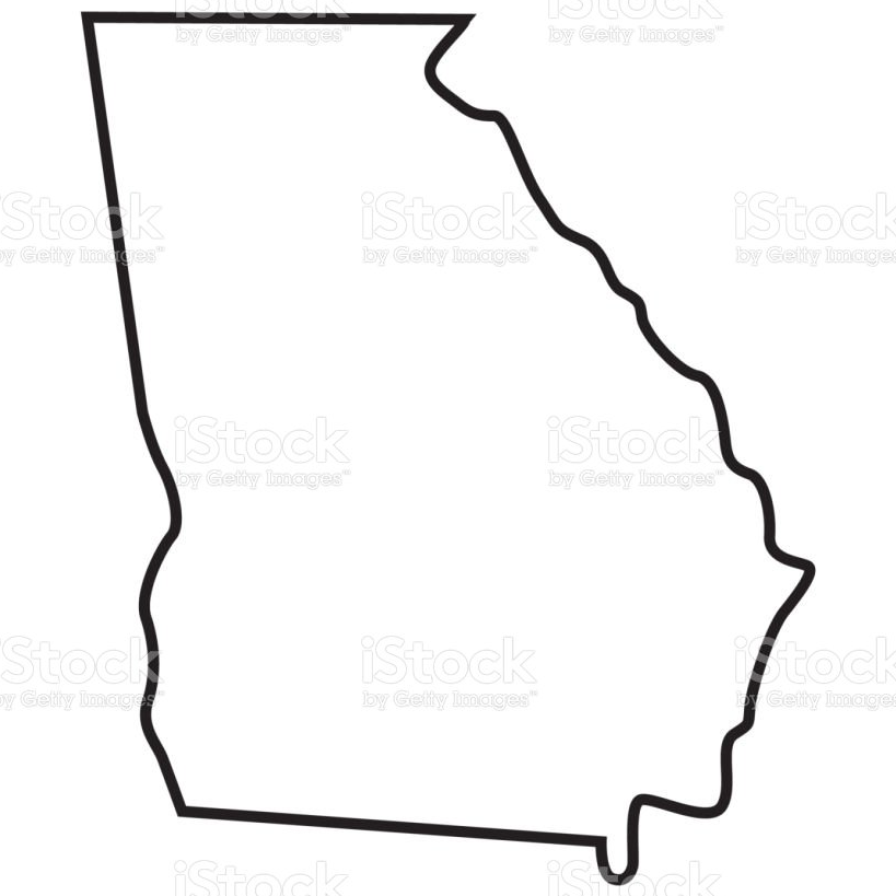 Printable Blank Georgia Regions Map