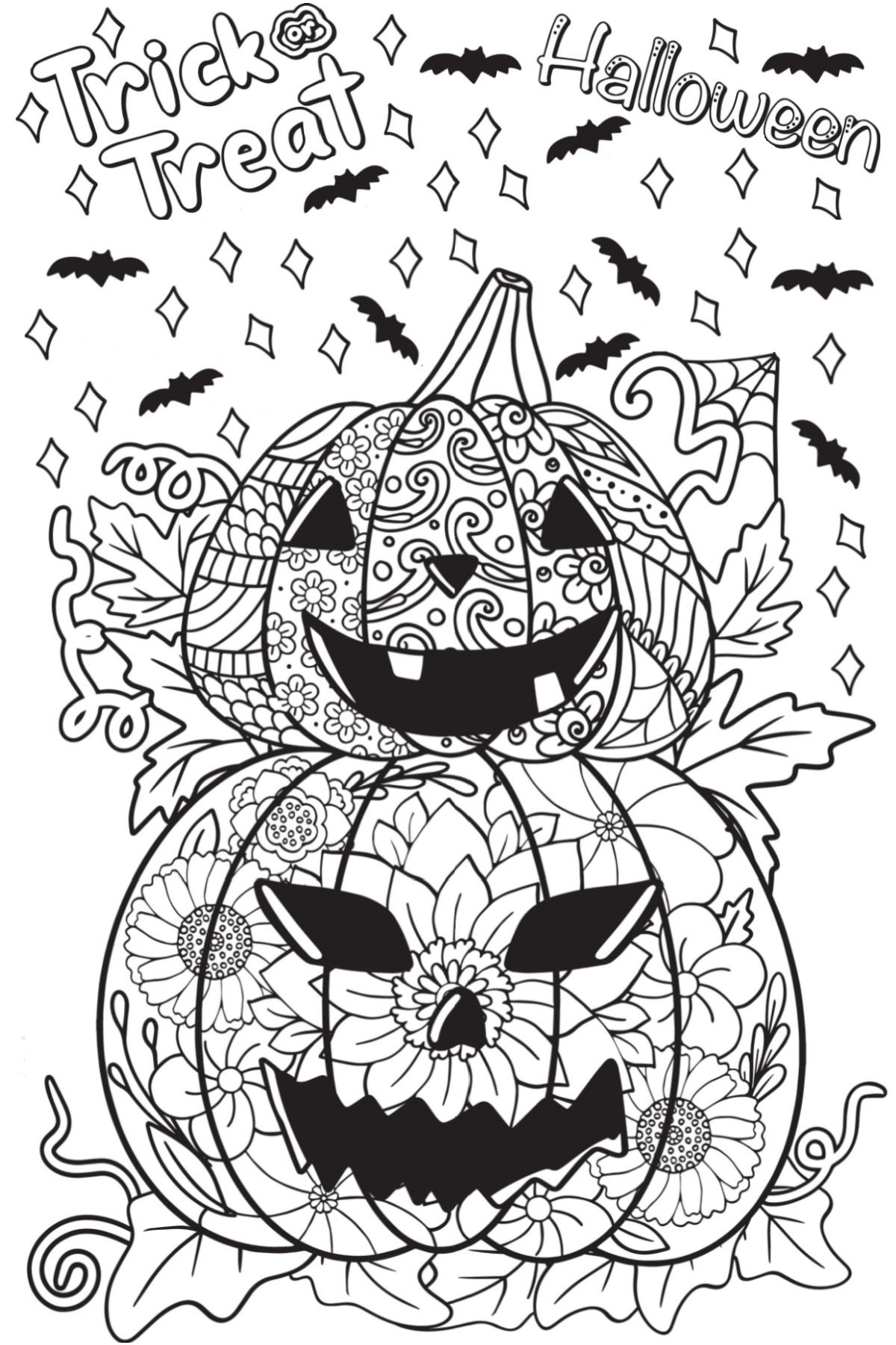 Halloween Coloring Sheet Printable Halloween Coloring Sheet Printable