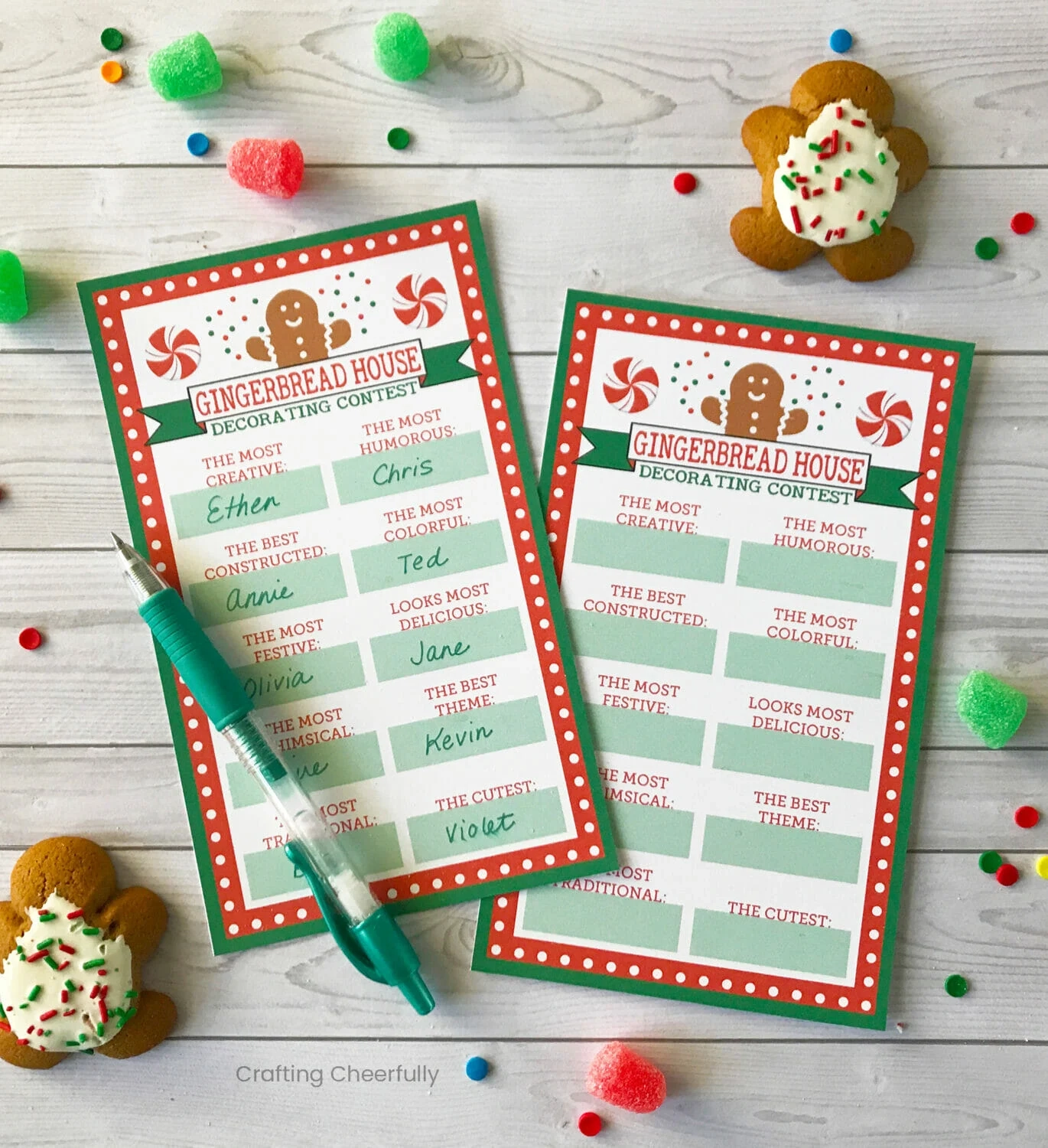 Gingerbread House Award Ribbons Free Printables Crafting Cheerfully