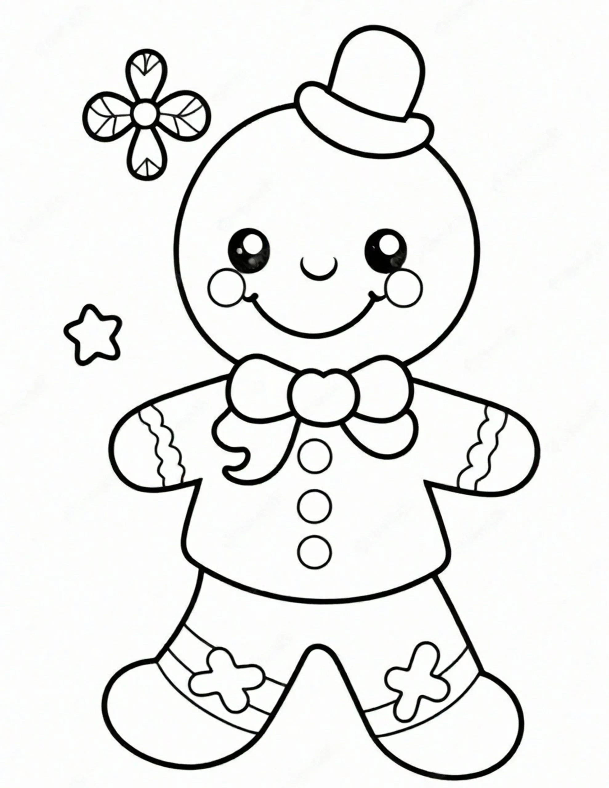 Gingerbread Coloring Sheets Printable