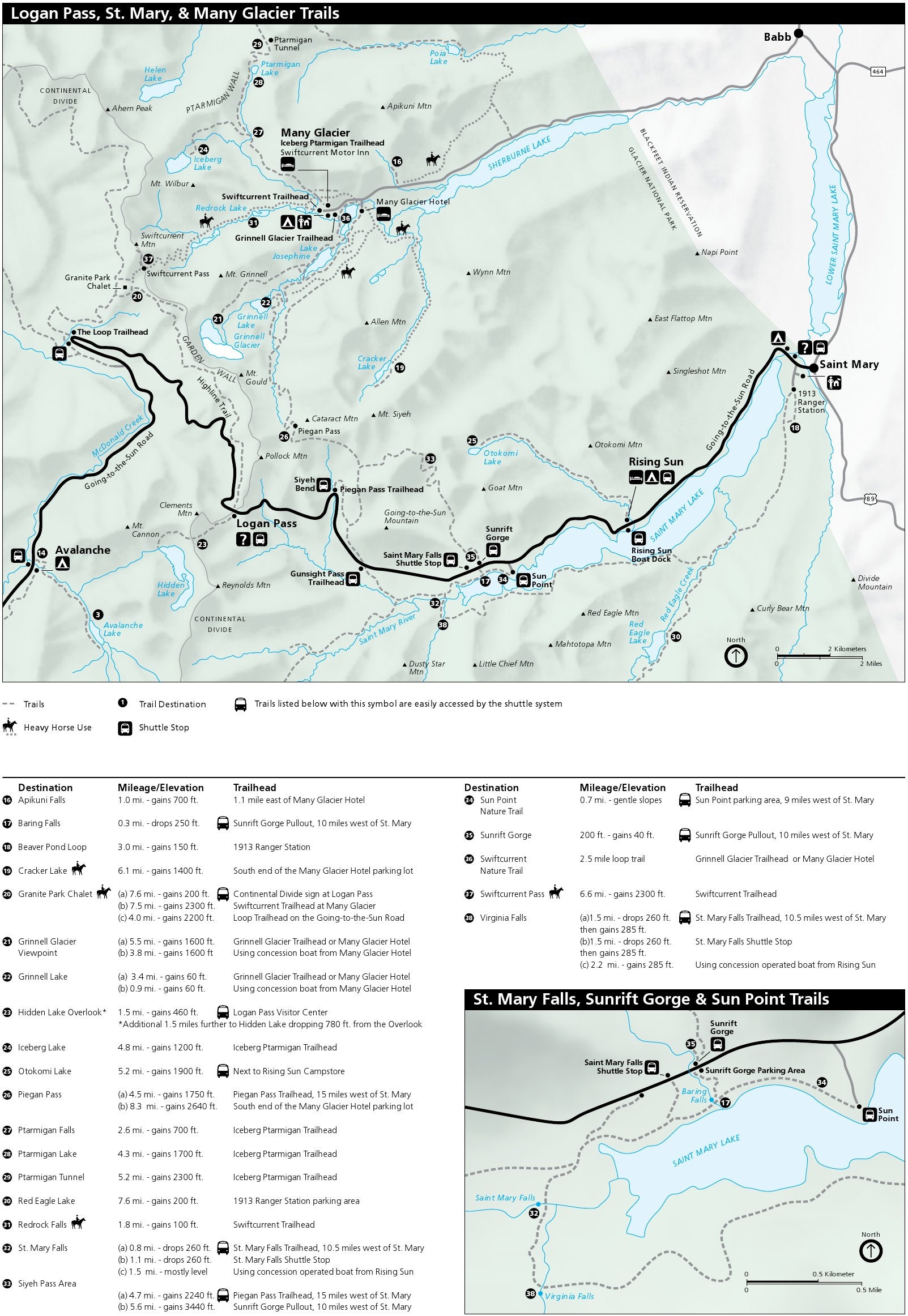 Glacier Maps NPMaps Free National Park Maps