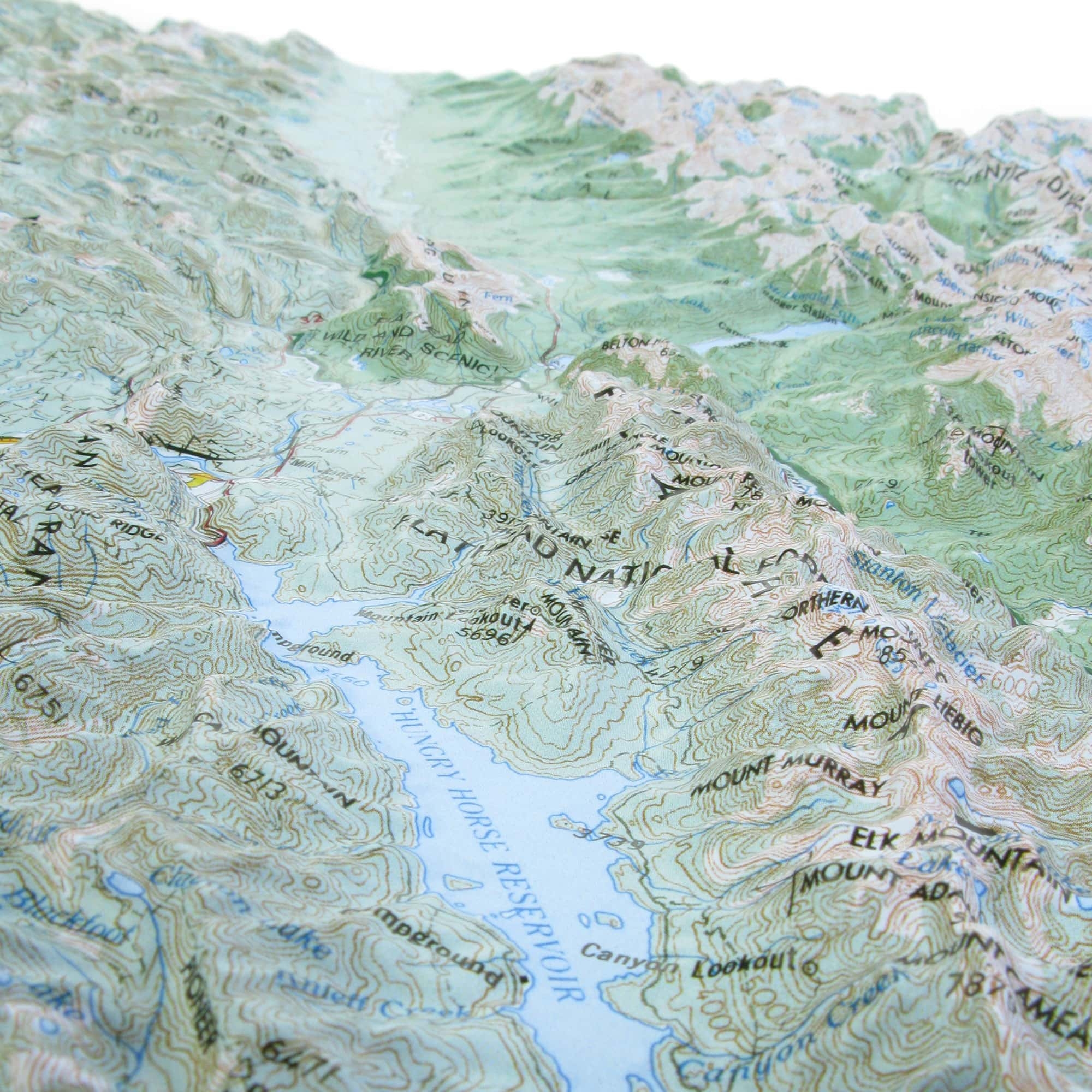 Glacier National Park Raised Relief Map By Hubbard Scientific The Map Shop