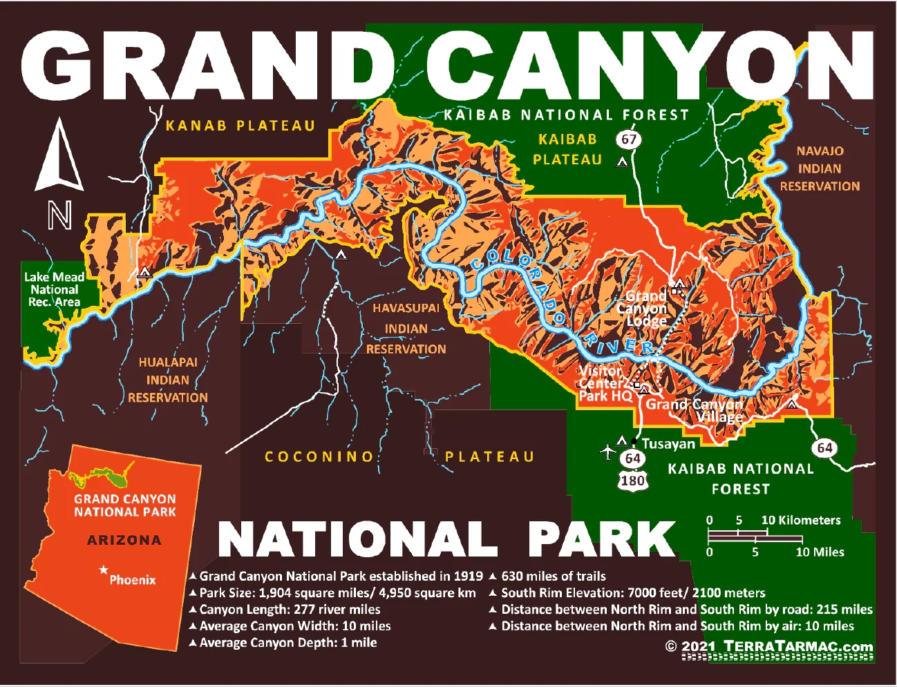 Grand Canyon National Park Map Sticker Grand Canyon Conservancy Grand Canyon National Park Map Sticker Grand Canyon Conservancy