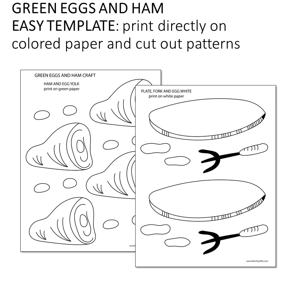 Green Eggs And Ham Craft Non Toy Gifts Green Eggs And Ham Craft Non Toy Gifts