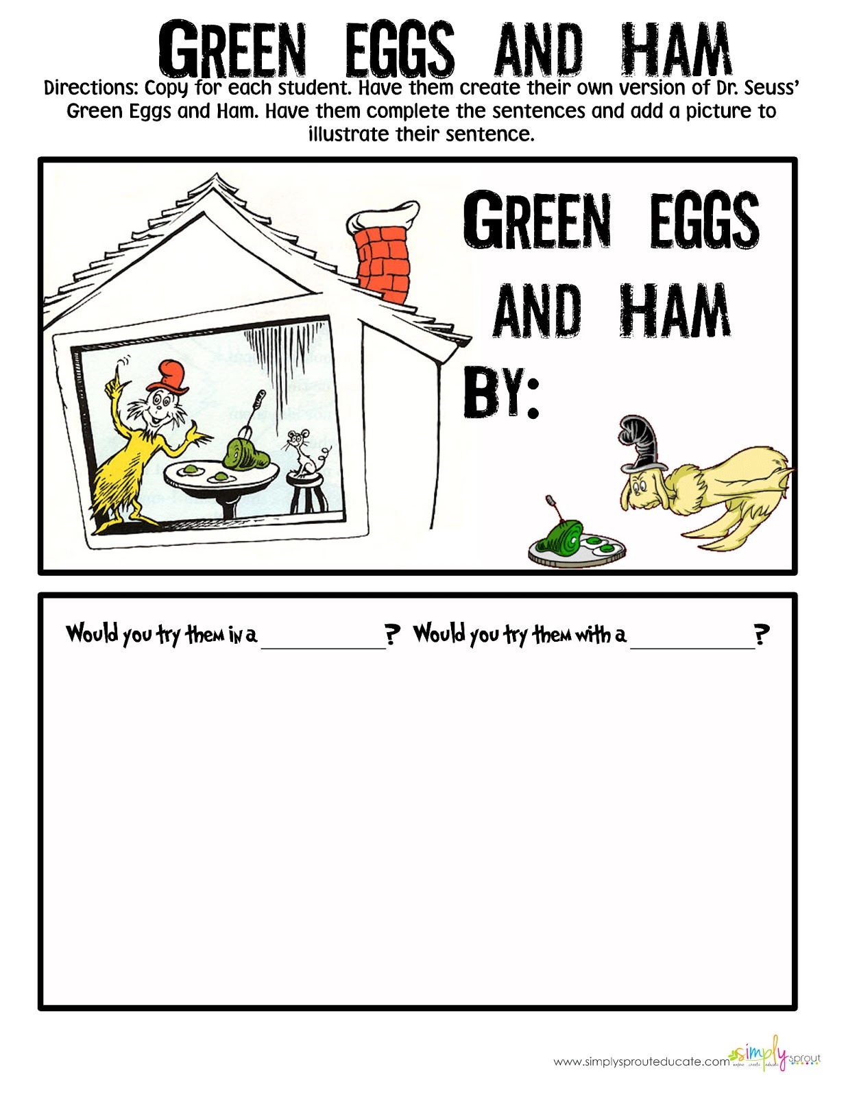 Green Eggs And Ham Printable Worksheets