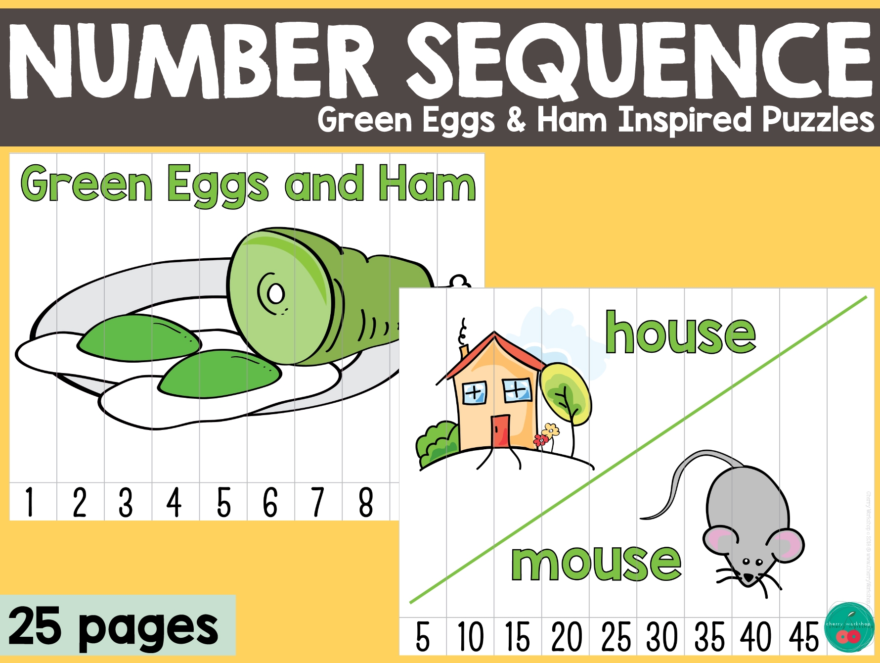 Green Eggs Ham Number Sequence Puzzles Dr Seuss Inspired Activity By Teach Simple Green Eggs Ham Number Sequence Puzzles Dr Seuss Inspired Activity By Teach Simple