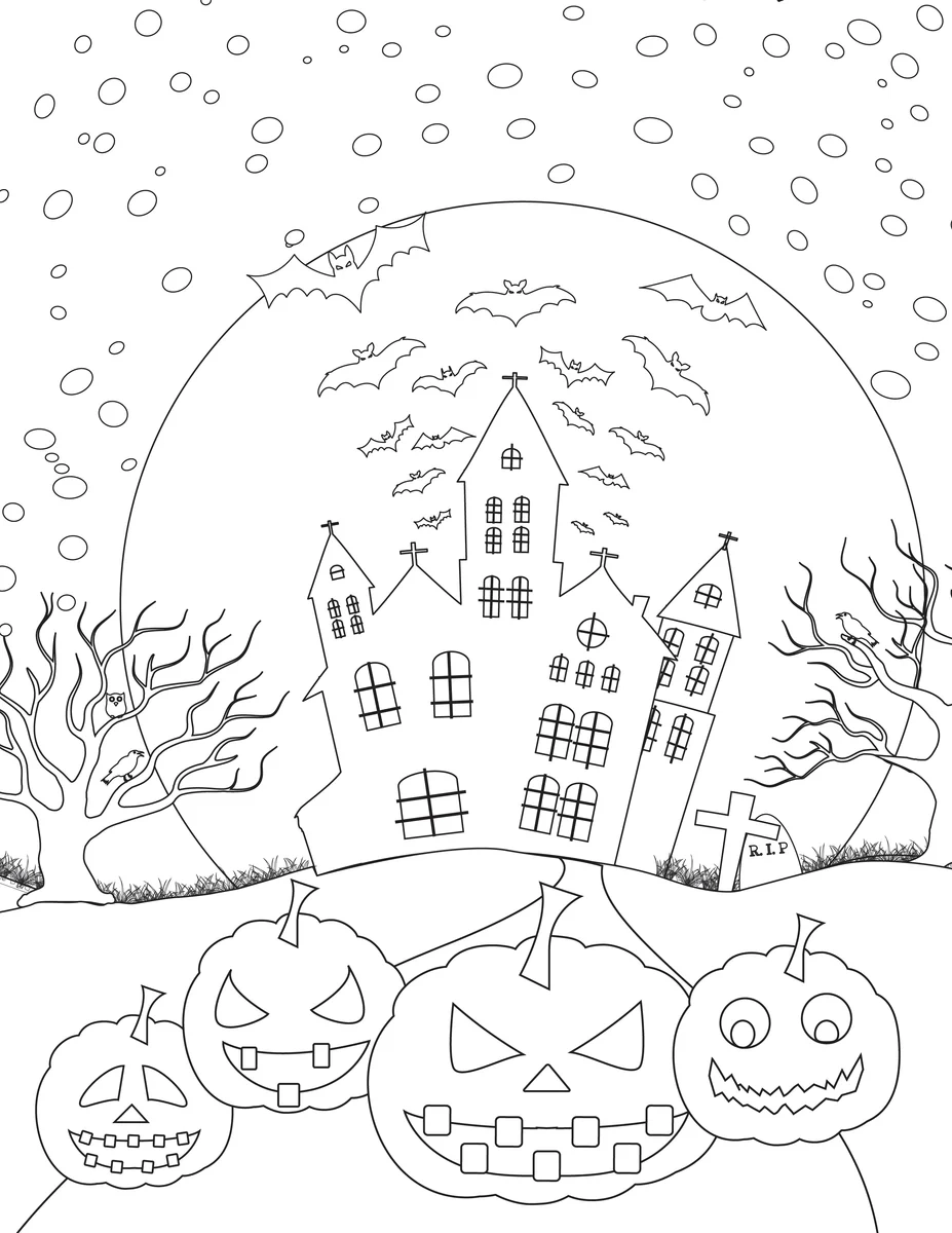 Halloween Coloring Pages For Adults 3 Pages Halloween Coloring Pages For Adults 3 Pages