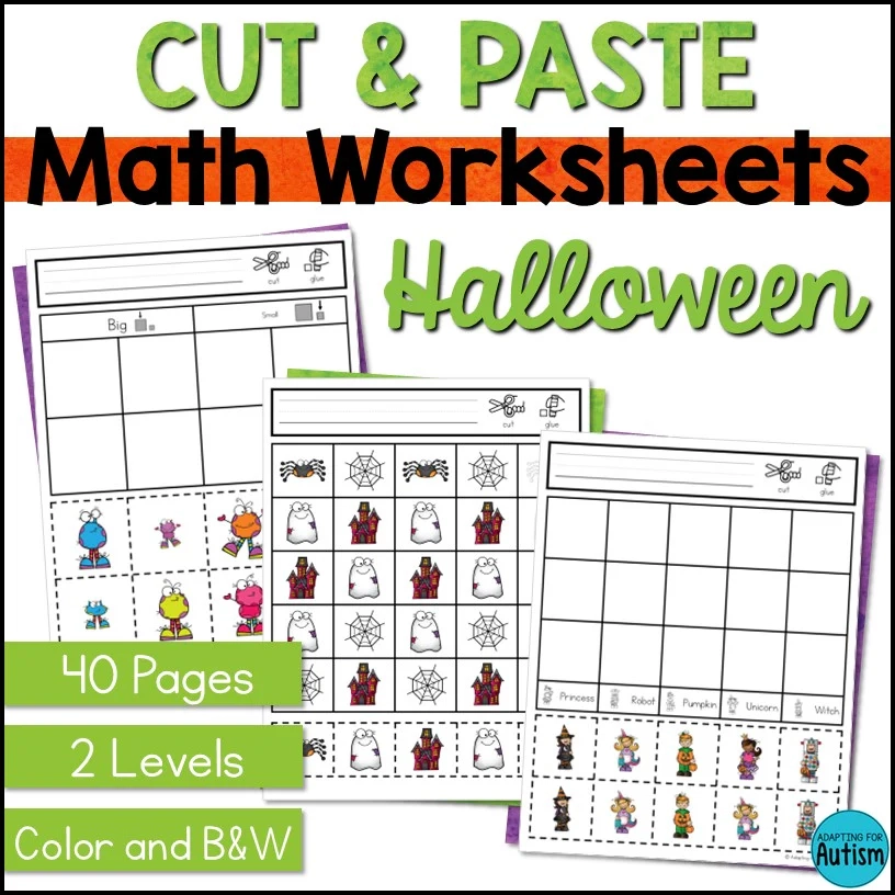 Printable Math Worksheets For Autistic Students