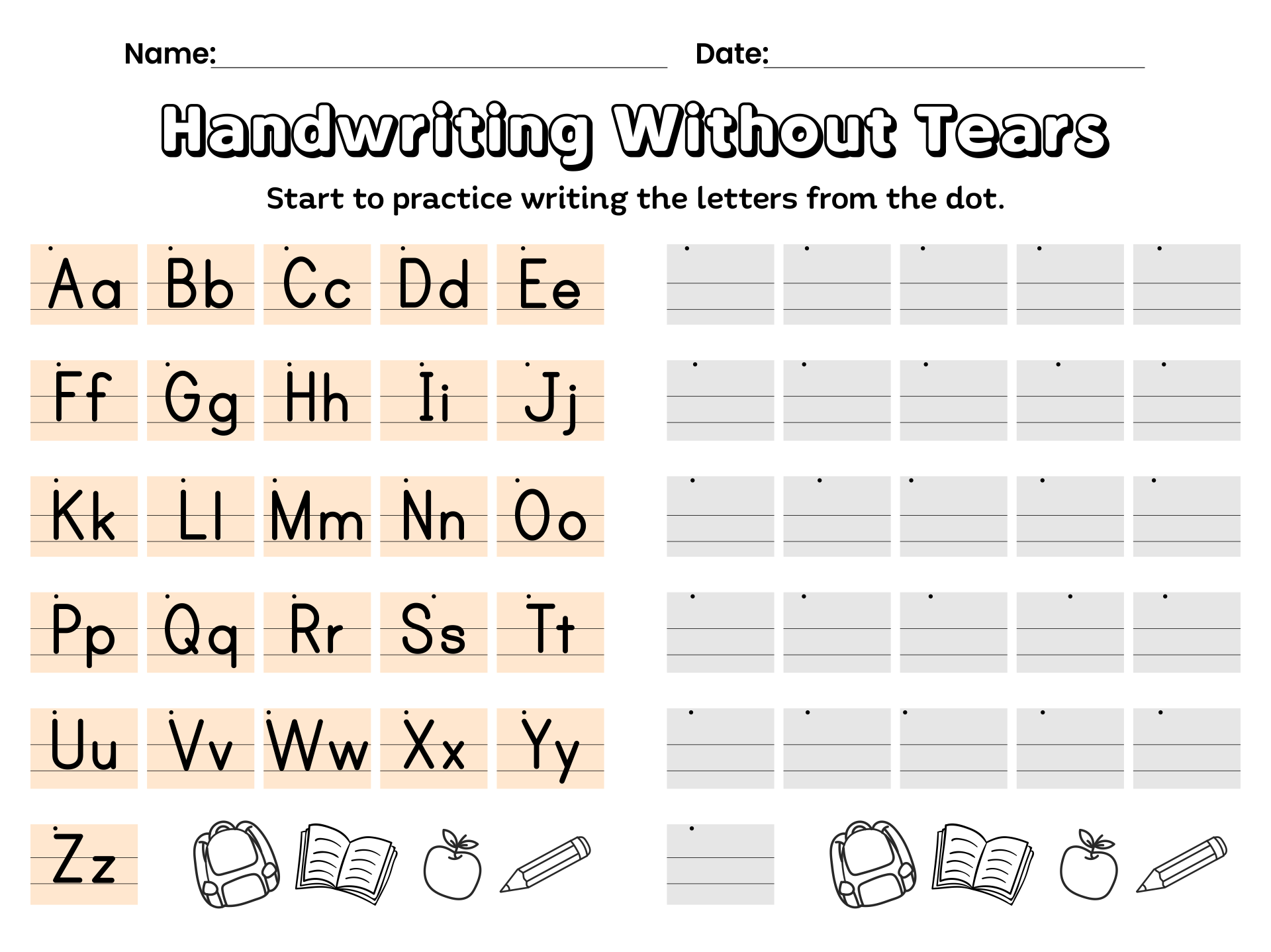 Free Printable Handwriting Without Tears Worksheets
