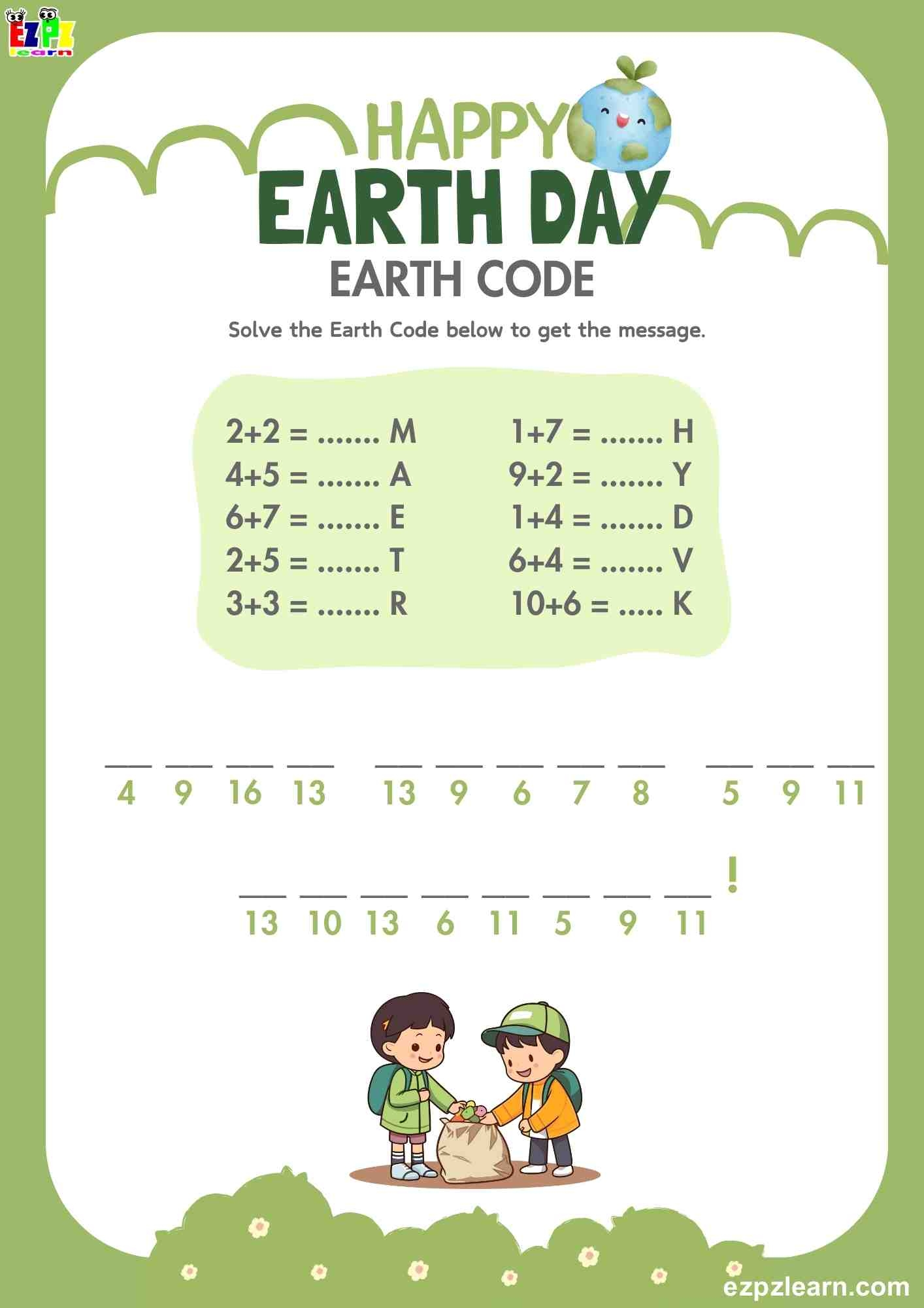 Free Printable Worksheets For Earth Day