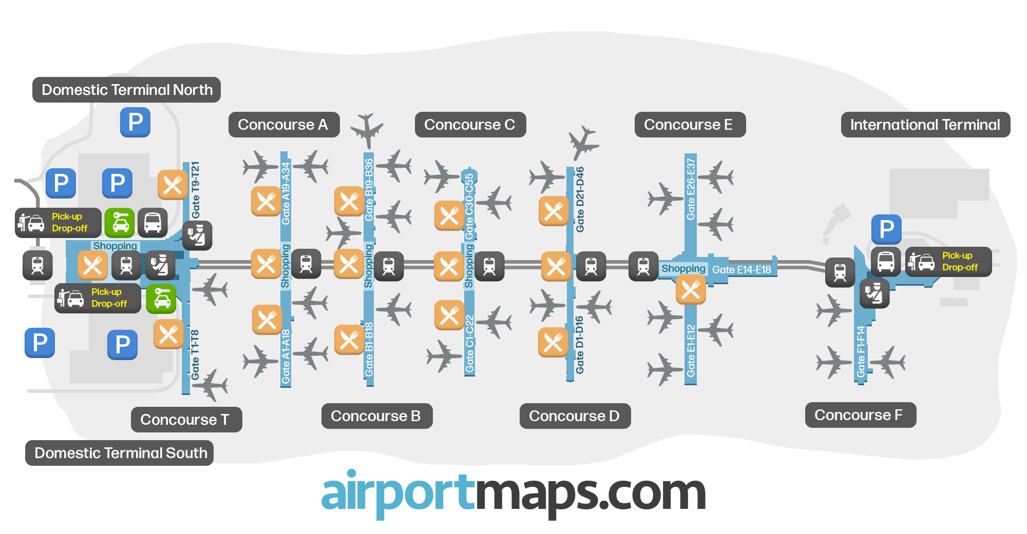 Atlanta Airport Map Printable
