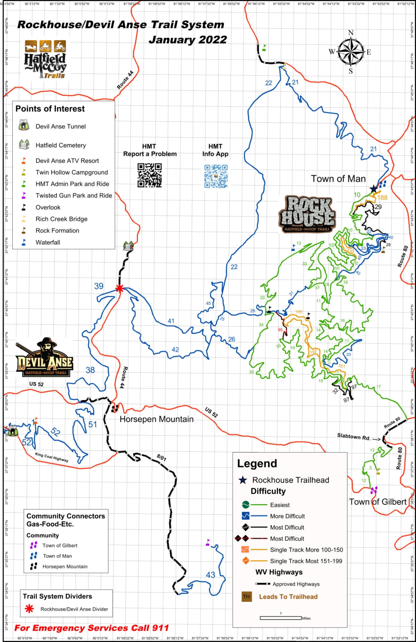 Printable Hatfield Mccoy Trails Map