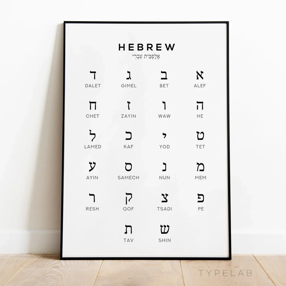 Free Printable Hebrew Alphabet Chart