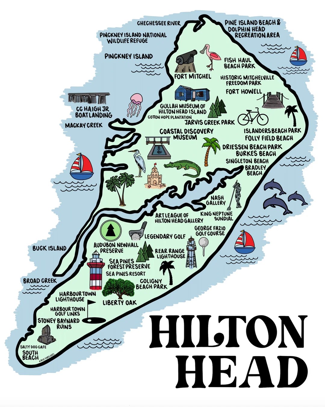 Printable Map Hilton Head