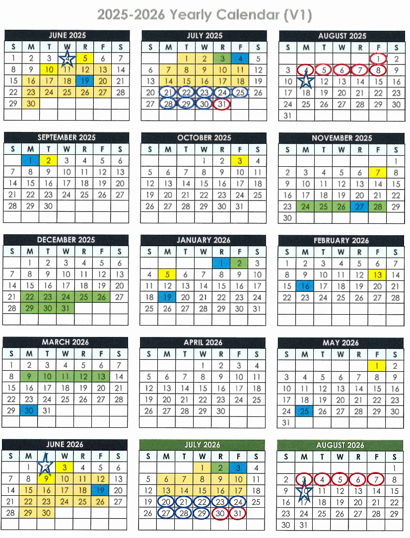 Hisd Calendar 2026-26 Printable