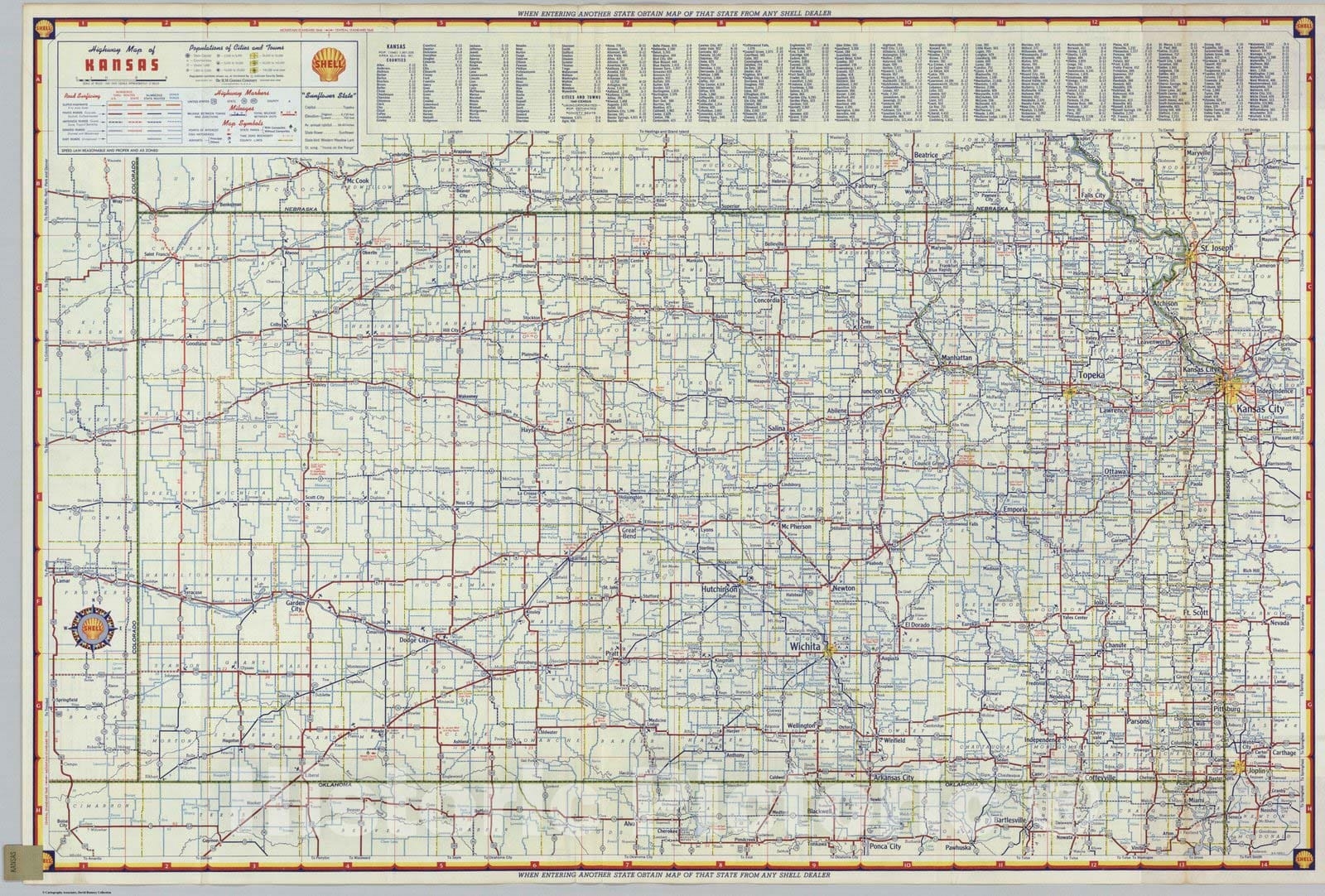 Historic Map National Atlas 1950 Shell Highway Map Of Kansas Vi Historic Pictoric Historic Map National Atlas 1950 Shell Highway Map Of Kansas Vi Historic Pictoric