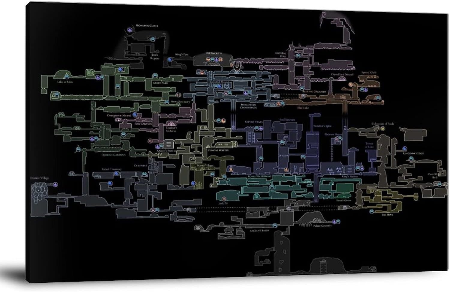 Hollow Knight Map Locations Canvas Poster Home Barbados Ubuy Hollow Knight Map Locations Canvas Poster Home Barbados Ubuy