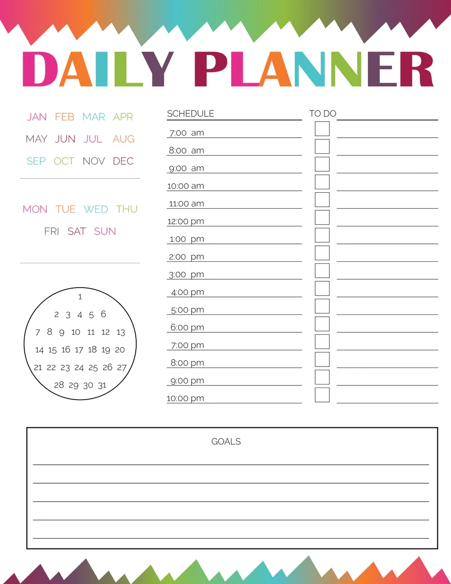 Free Printable Hour By Hour Calendar