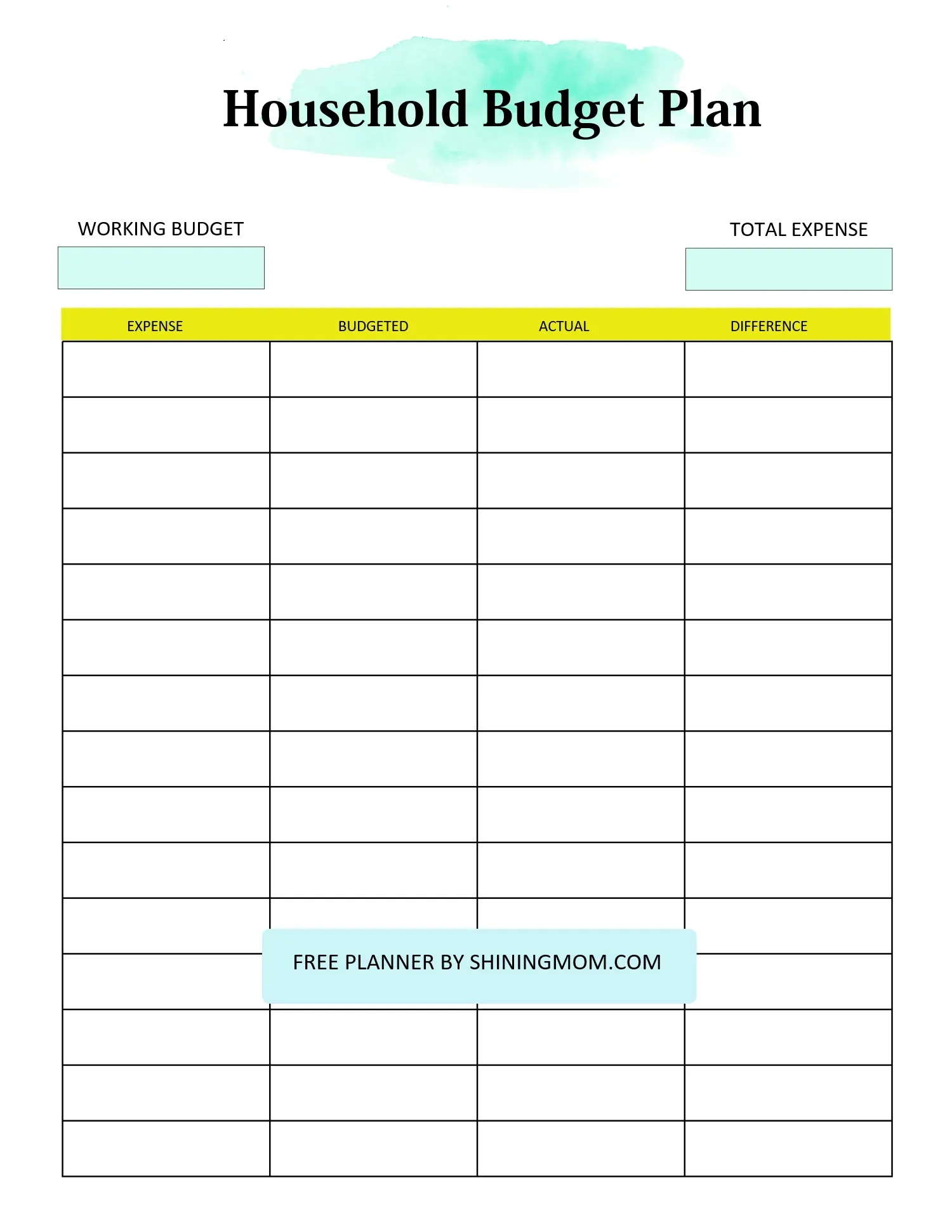 Household Budget Planner Free Printables To Help You Save More Household Budget Planner Free Printables To Help You Save More