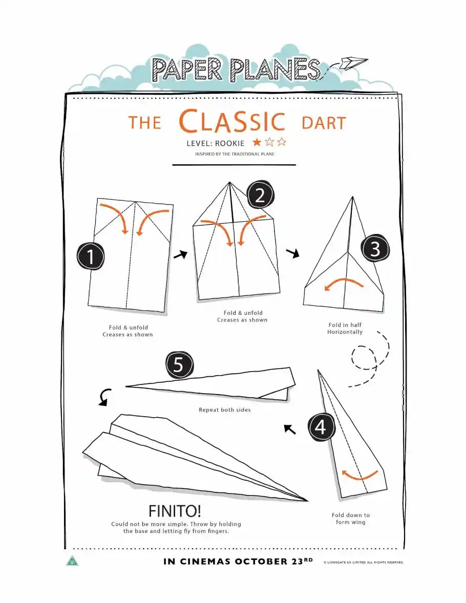 Paper Airplane Printable Template Sheets