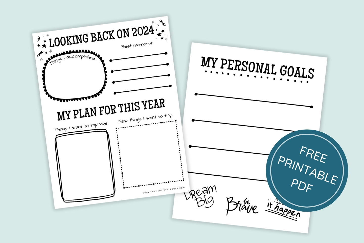 Goals Printable Worksheet