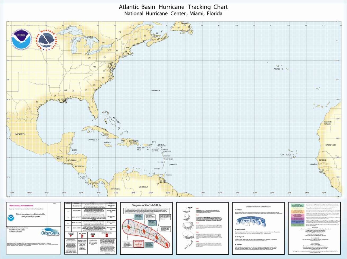 Hurricane Tracking Map Printable Pdf