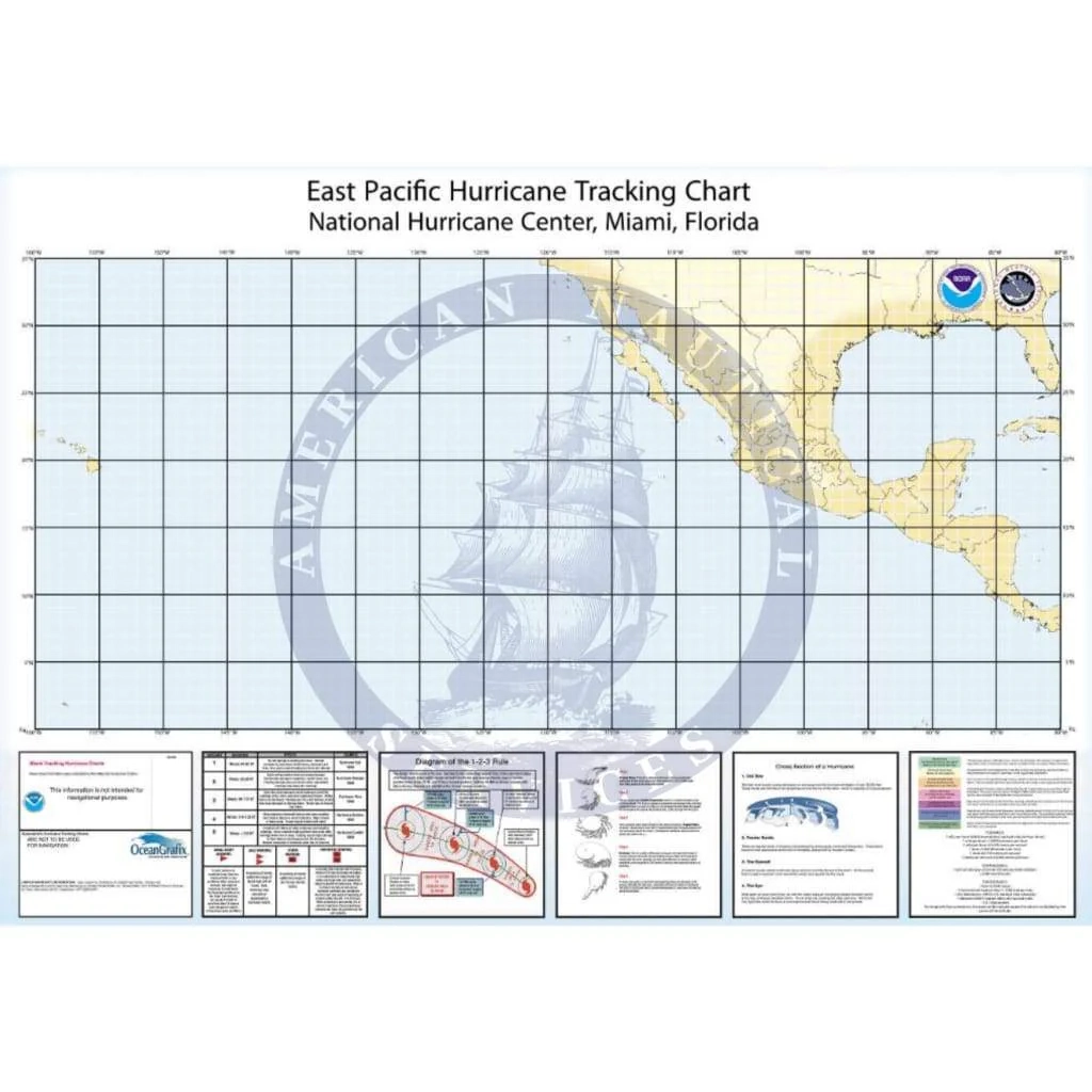 Hurricane Tracking Chart East Pacific NOAA Hurricane Tracking Charts Amnautical