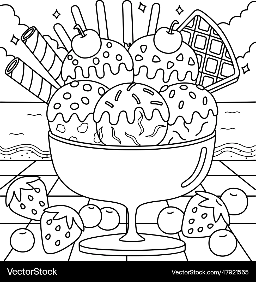 Ice Cream Coloring Sheets Printable