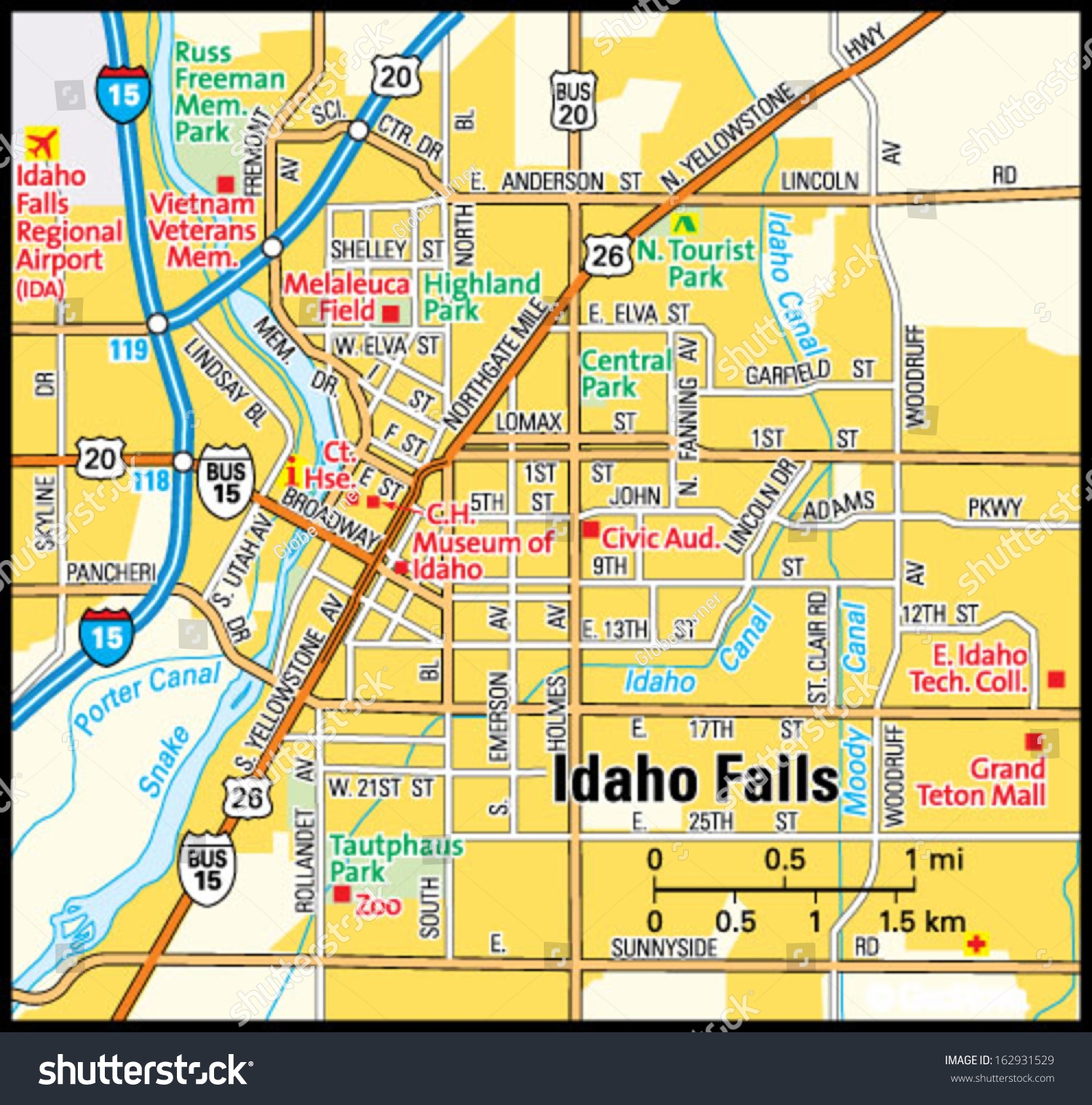 Printable Map Of Idaho Falls