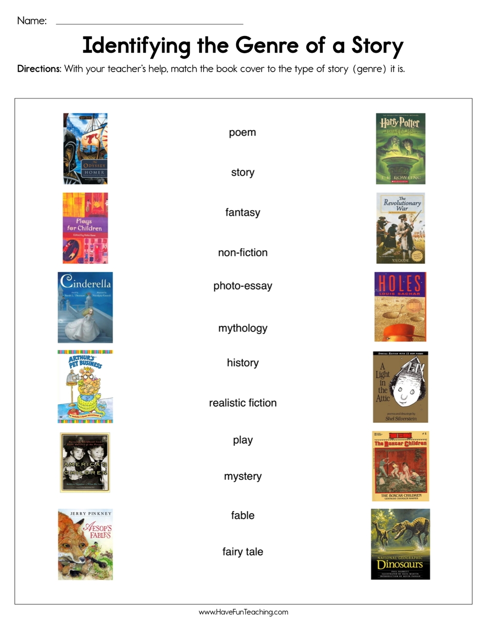 Free Printable Genre Worksheets