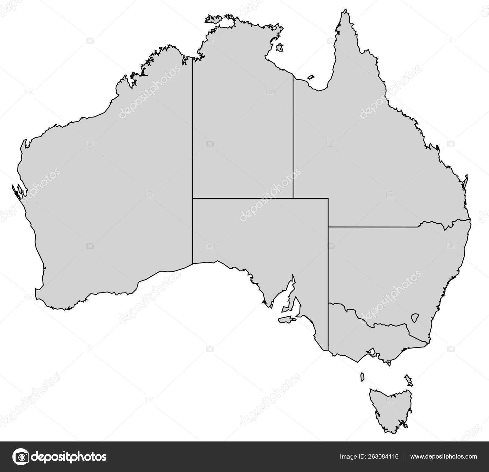 Blank Printable Australia Map