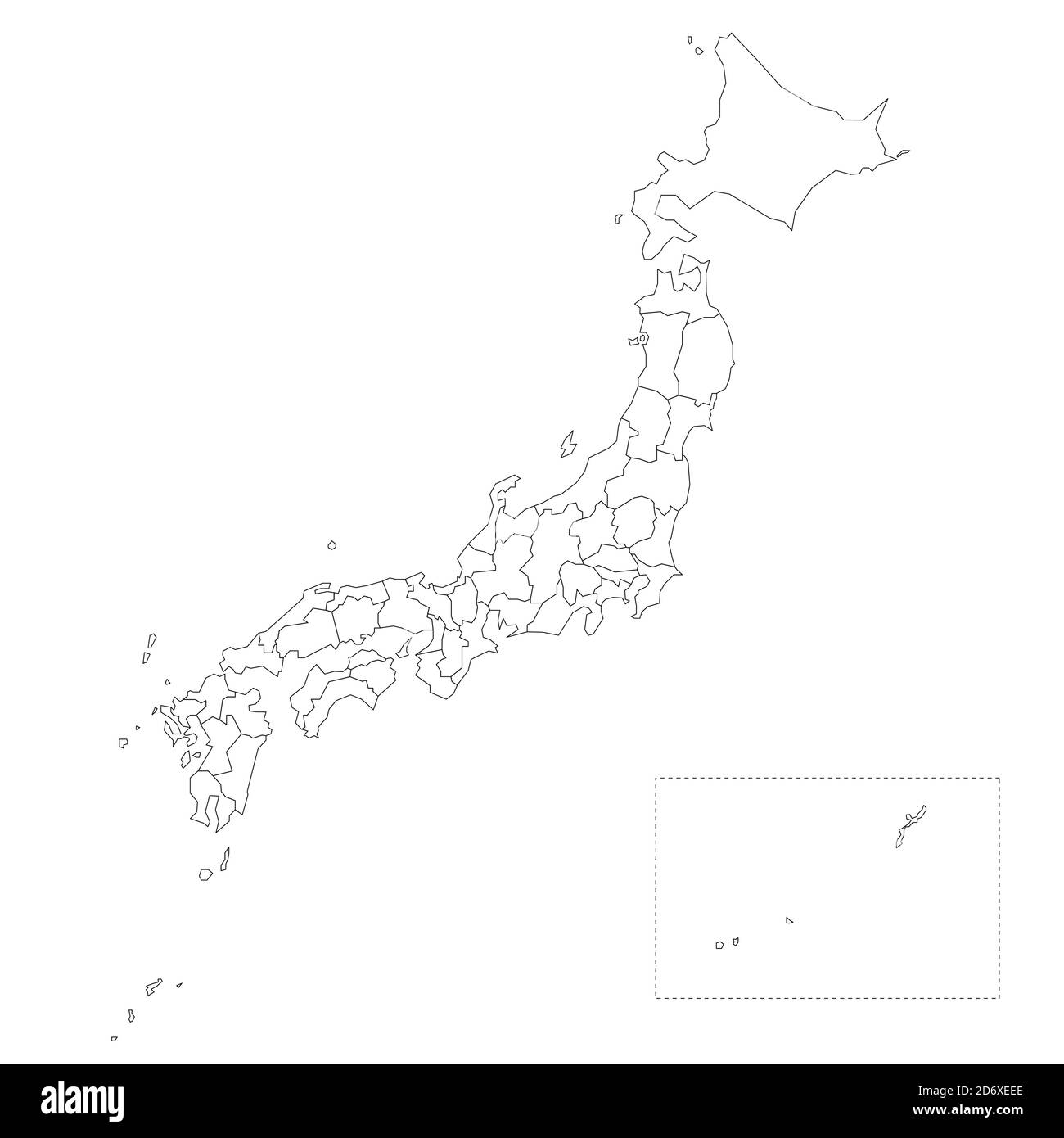 Japan Map Outline Hi res Stock Photography And Images Alamy