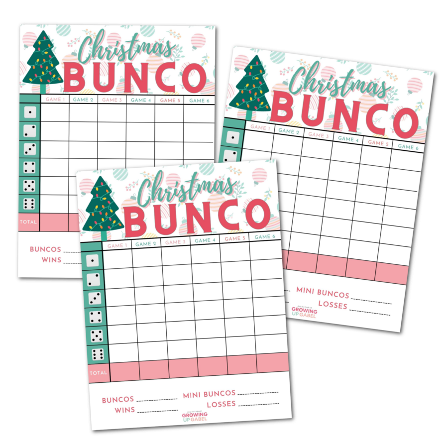 Christmas Bunco Score Sheets Printable