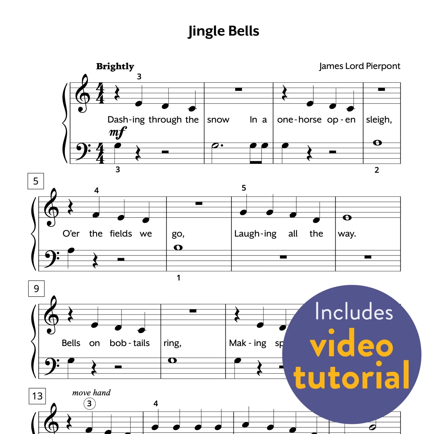 Free Printable Jingle Bells Sheet Music