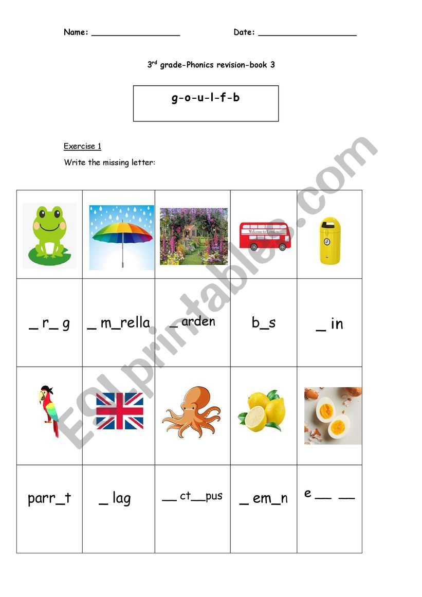 Jolly Phonics Book 3 ESL Worksheet By Maroemma