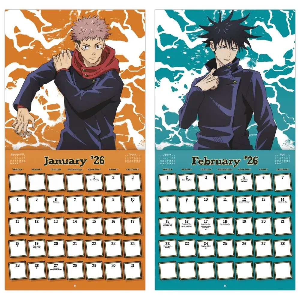 Jujutsu Kaisen 2026 Wall Calendar Calendars