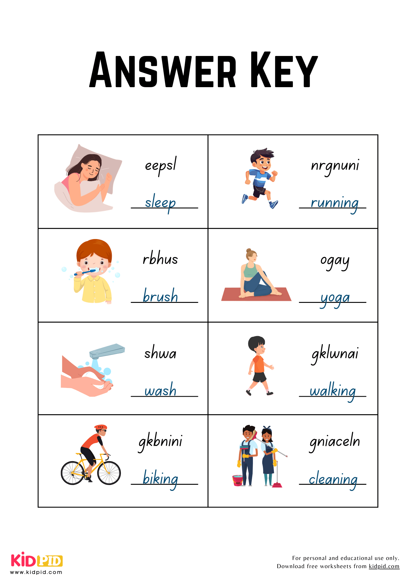 Jumbled Healthy Habits Worksheet For Grade 3 Kidpid Jumbled Healthy Habits Worksheet For Grade 3 Kidpid