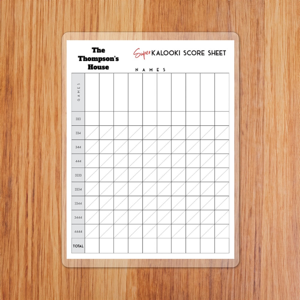 Mölkky Score Sheets Printable