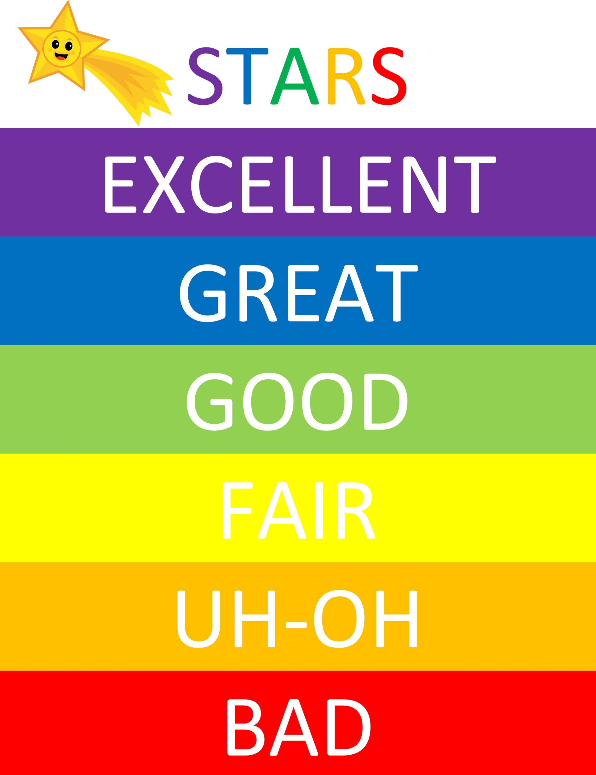 Behavior Chart For Kids Free Printable